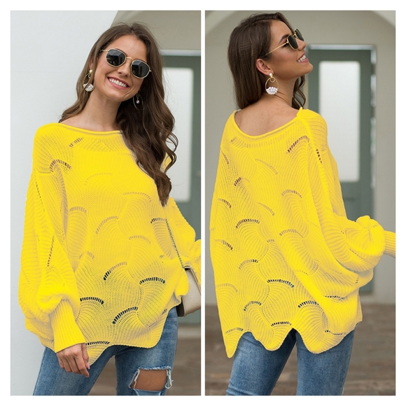 Pink Openwork Knit Top - Picture 9 of 11